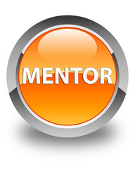 Mentor glossy orange round button