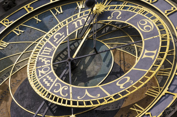 Fototapeta na wymiar Prague astronomical clock close-up