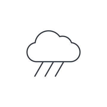cloud, rain weather thin line icon. Linear vector illustration. Pictogram isolated on white background