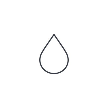 water drop thin line icon. Linear vector illustration. Pictogram isolated on white background