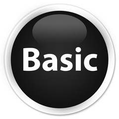 Basic premium black round button