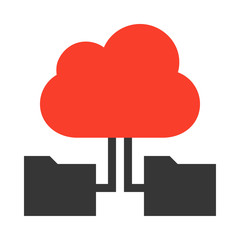   cloud with folders 