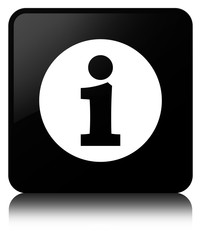 Info icon black square button