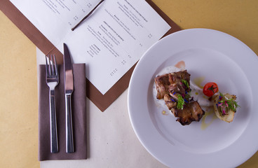 main courses ready in a gourmet restaurant