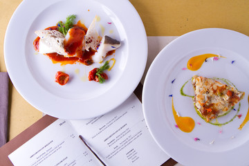 main courses ready in a gourmet restaurant