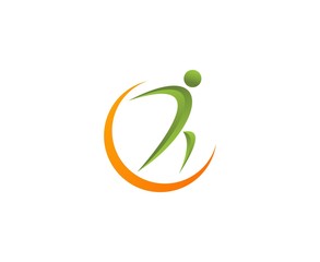 Obraz premium Running man logo