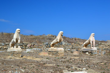 Naklejka premium Greece, Delos island, roman ruins