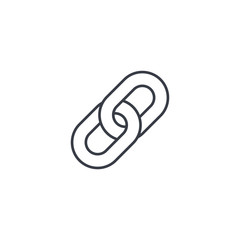 Internet chain link thin line icon. Linear vector illustration. Pictogram isolated on white background