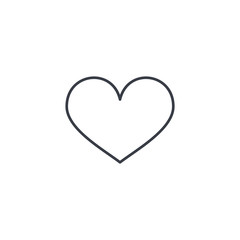 heart shape thin line icon. Linear vector illustration. Pictogram isolated on white background