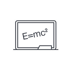 Blackboard, chalkboard thin line icon. Linear vector illustration. Pictogram isolated on white background