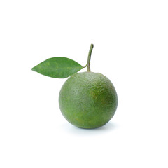 Tropical fruit : Sweet orange isolate on white background