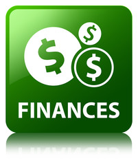 Finances (dollar sign) green square button