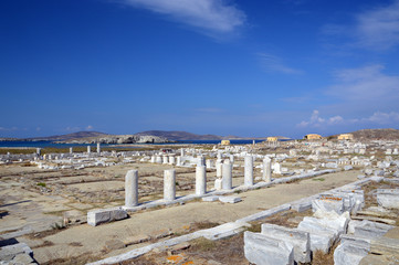 Obraz premium roman ruins on Delos island, Greece