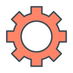 Gear wheel line icon. Cog sign. Options, preferences and settings symbol. Vector