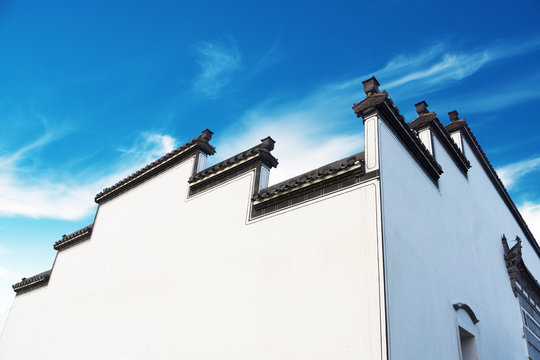 Huizhou Architecture Horse Head Gables In Nanjing, Jiangsu Province, China. Horse Head Gables Intended To Prevent Fire Jumping From One Building To Another.