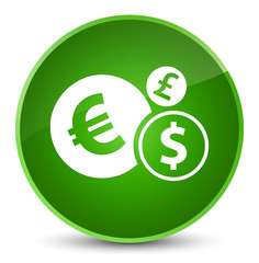Finances icon elegant green round button