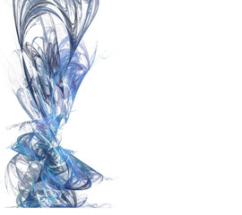 Obraz premium fractal abstract background with blue element