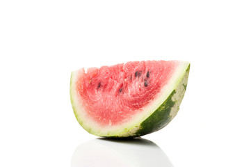 watermelon single slice isolated at white background