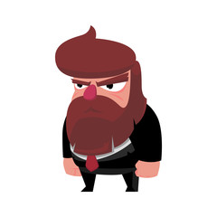 Fototapeta premium Brutal business with a beard in a strict suit