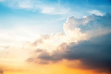 Cloudy blue sky abstract background