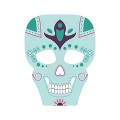 sugar skull mexican culture icon image vector illustration design 