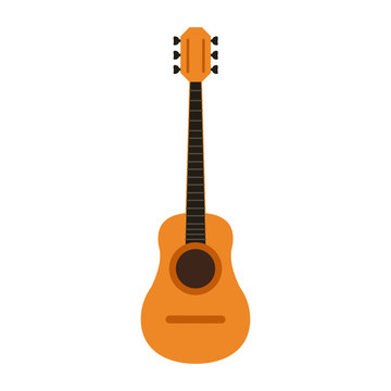 acoustic guitar icon image vector illustration design 