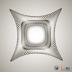 Black and white spiral abstract halftone dots background. Vector illustration