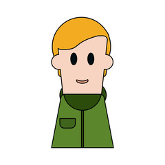blonde man cartoon icon image vector illustration design 
