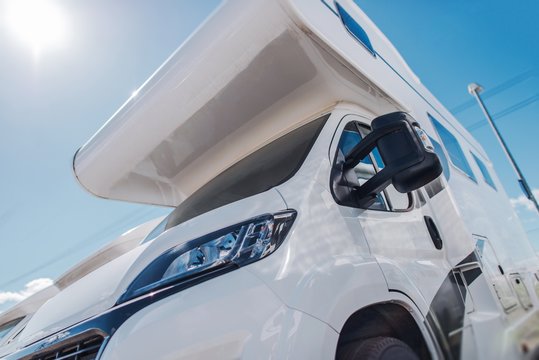 Modern Camper Van in Sun