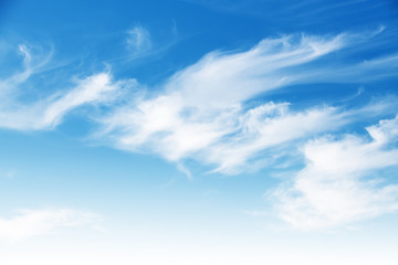 Naklejka na ściany i meble Cloudy blue sky abstract background