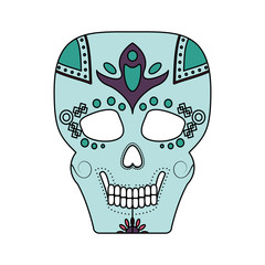 sugar skull mexican culture icon image vector illustration design 