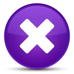Obraz premium Cancel icon special purple round button