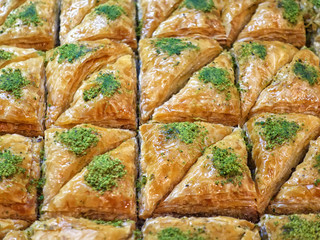sweet dessert Baklava like background, Eastern Culture