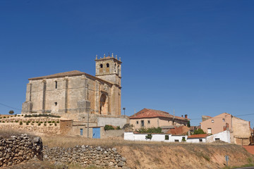 Fototapeta na wymiar Nuestra Senora de la Asuncion, Olmedillo de Roa, Ribra del Duero, Burgos province,Castille and Leon,Spain
