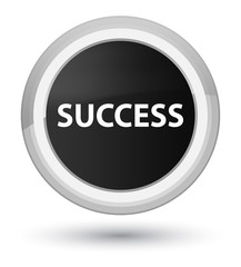Success prime black round button