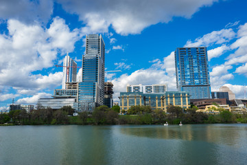 Lake in downtown Austin, Texas