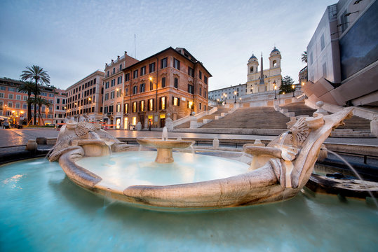 Fototapeta Beautiful Piazza di Spagna in Rome