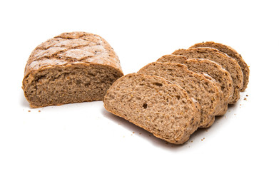 rye bread isolated