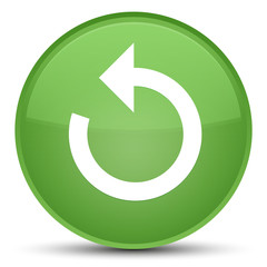 Refresh arrow icon special soft green round button
