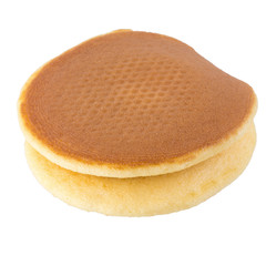 Dorayaki japanese snack dorayaki is a japanese bread japanese pancakes on white background
