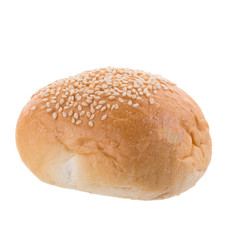 freshly baked bread isolated on white background