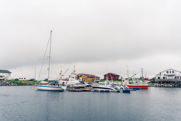 Fototapeta premium The embankment of the city of Sommaroy in Norway