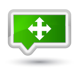 Move icon prime green banner button