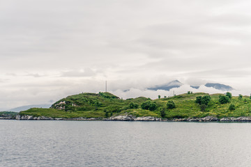 Fototapeta premium The embankment of the city of Sommaroy in Norway