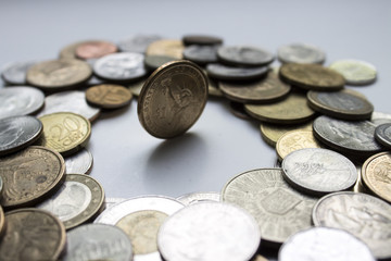 Beautiful composition of coins