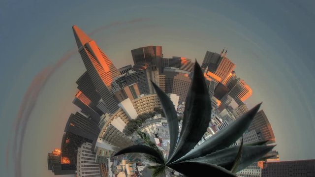 360 Camera Tiny Planet San Francisco Skyline