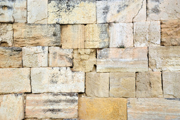 Roman ruins stoned wall, Athens