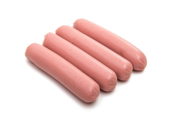 hot dog sausages isolated