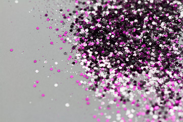 Pink glitter - macro photo