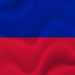 Obraz premium Macha flagą Haiti. Ilustracji wektorowych.